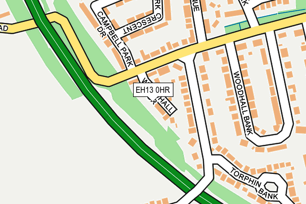 EH13 0HR map - OS OpenMap – Local (Ordnance Survey)