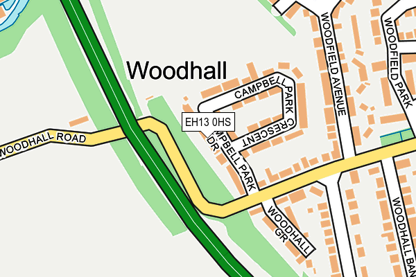 EH13 0HS map - OS OpenMap – Local (Ordnance Survey)