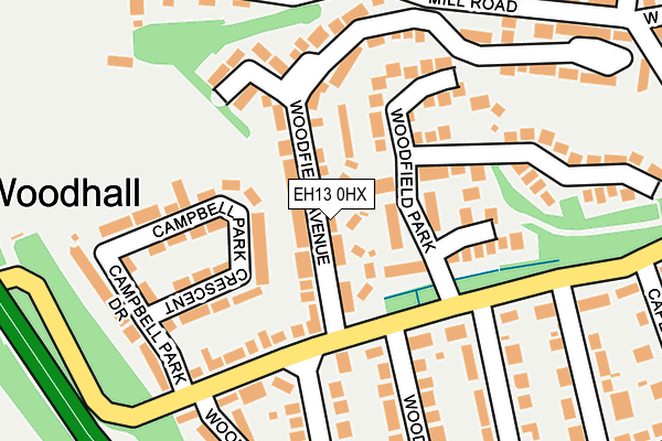 EH13 0HX map - OS OpenMap – Local (Ordnance Survey)