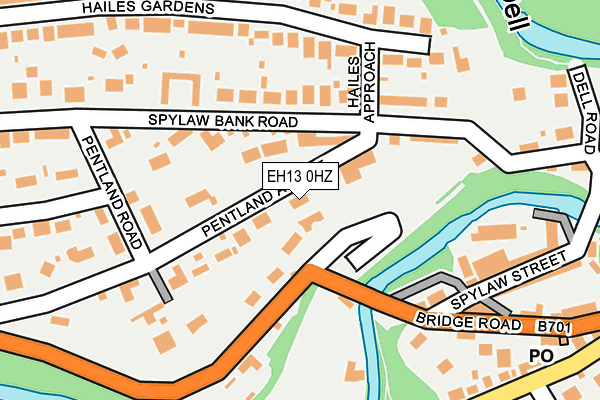 EH13 0HZ map - OS OpenMap – Local (Ordnance Survey)