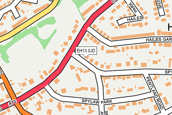 EH13 0JD map - OS OpenMap – Local (Ordnance Survey)