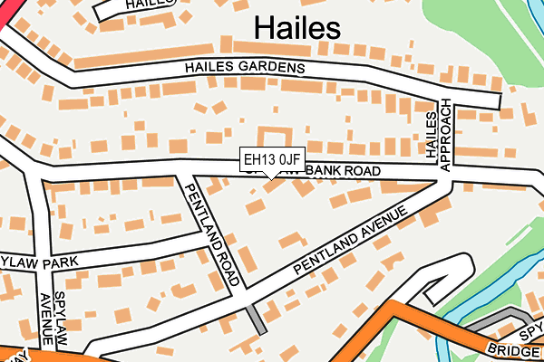 EH13 0JF map - OS OpenMap – Local (Ordnance Survey)