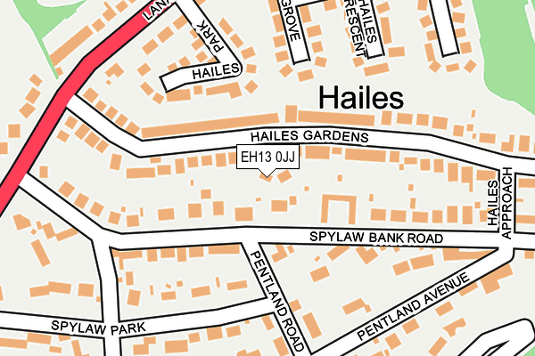 EH13 0JJ map - OS OpenMap – Local (Ordnance Survey)