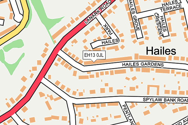 EH13 0JL map - OS OpenMap – Local (Ordnance Survey)