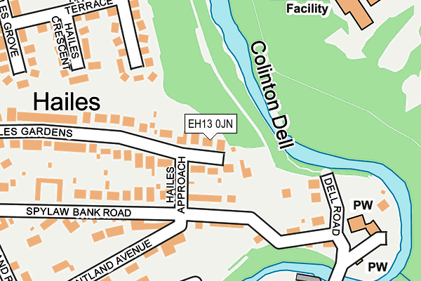 EH13 0JN map - OS OpenMap – Local (Ordnance Survey)