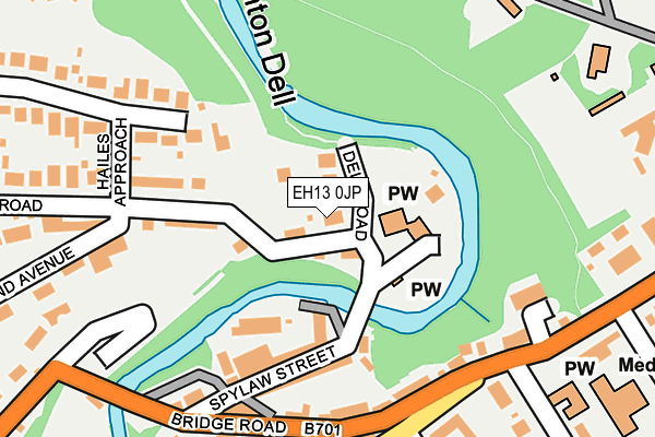 EH13 0JP map - OS OpenMap – Local (Ordnance Survey)