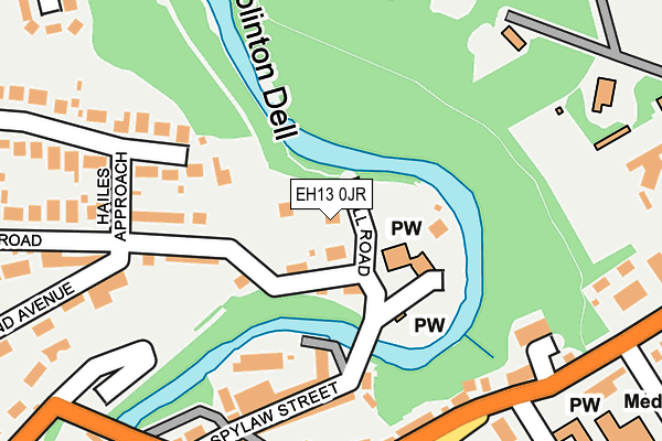EH13 0JR map - OS OpenMap – Local (Ordnance Survey)