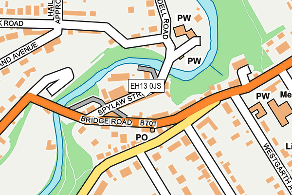 EH13 0JS map - OS OpenMap – Local (Ordnance Survey)