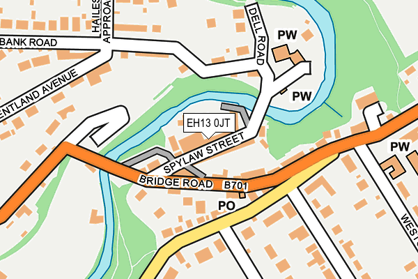 EH13 0JT map - OS OpenMap – Local (Ordnance Survey)