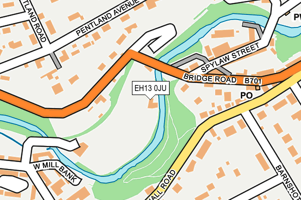 EH13 0JU map - OS OpenMap – Local (Ordnance Survey)