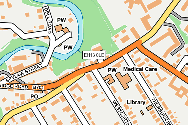 EH13 0LE map - OS OpenMap – Local (Ordnance Survey)