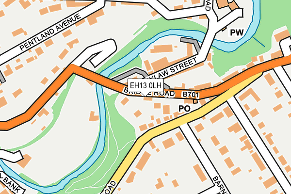 EH13 0LH map - OS OpenMap – Local (Ordnance Survey)
