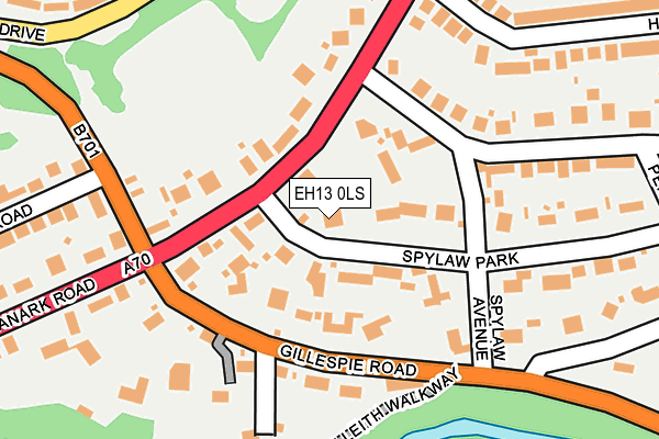 EH13 0LS map - OS OpenMap – Local (Ordnance Survey)