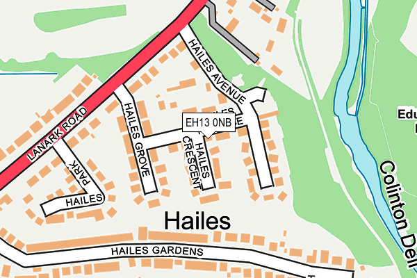 EH13 0NB map - OS OpenMap – Local (Ordnance Survey)