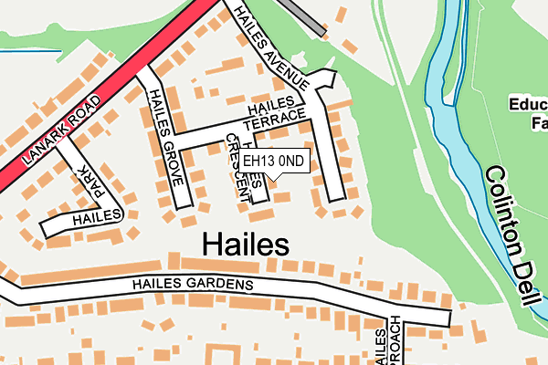 EH13 0ND map - OS OpenMap – Local (Ordnance Survey)