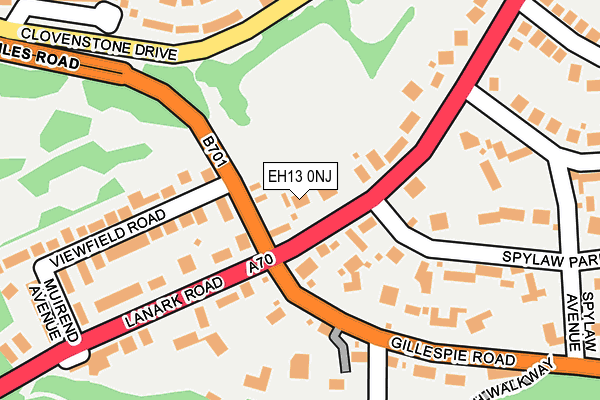 EH13 0NJ map - OS OpenMap – Local (Ordnance Survey)