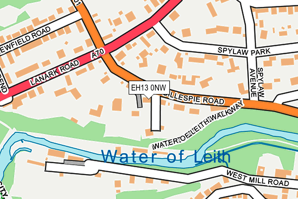 EH13 0NW map - OS OpenMap – Local (Ordnance Survey)