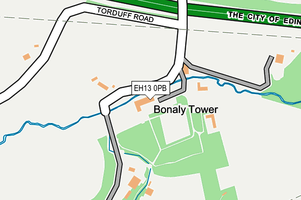 EH13 0PB map - OS OpenMap – Local (Ordnance Survey)