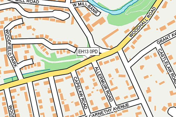 EH13 0PD map - OS OpenMap – Local (Ordnance Survey)