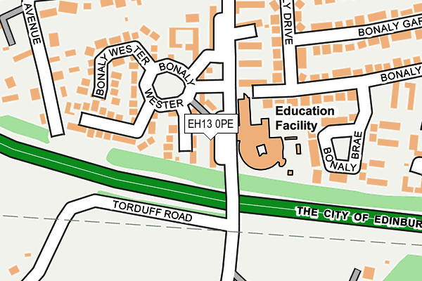 EH13 0PE map - OS OpenMap – Local (Ordnance Survey)