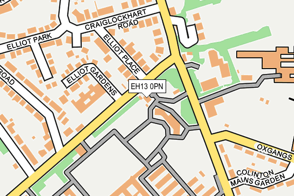 EH13 0PN map - OS OpenMap – Local (Ordnance Survey)