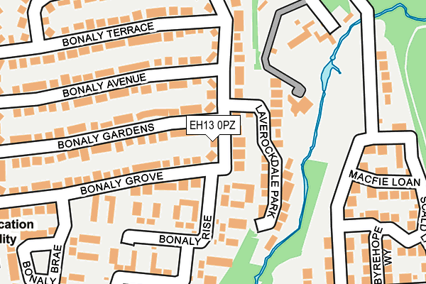 EH13 0PZ map - OS OpenMap – Local (Ordnance Survey)