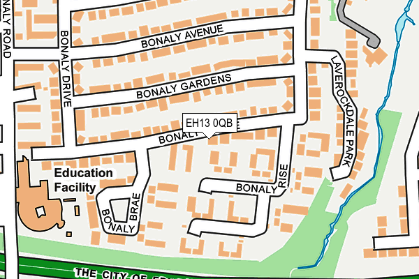 EH13 0QB map - OS OpenMap – Local (Ordnance Survey)