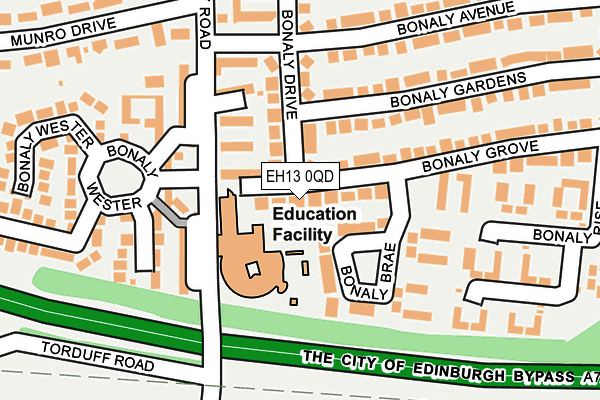 EH13 0QD map - OS OpenMap – Local (Ordnance Survey)