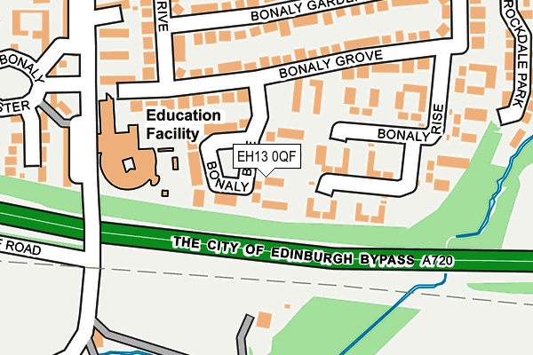 EH13 0QF map - OS OpenMap – Local (Ordnance Survey)