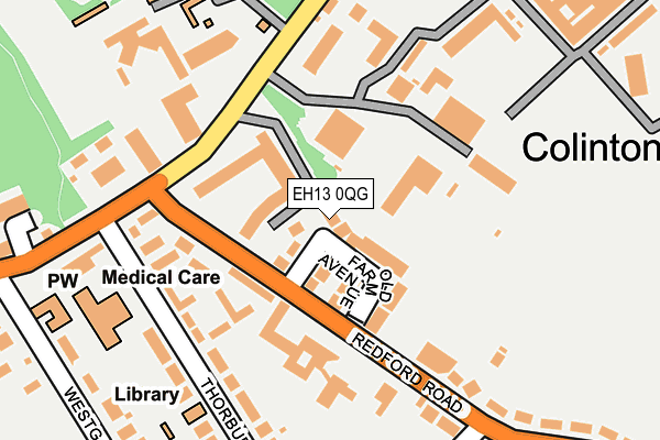 EH13 0QG map - OS OpenMap – Local (Ordnance Survey)