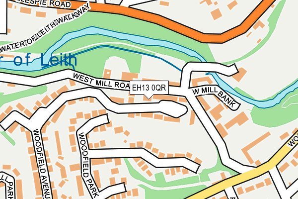 EH13 0QR map - OS OpenMap – Local (Ordnance Survey)