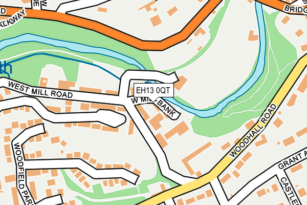 EH13 0QT map - OS OpenMap – Local (Ordnance Survey)