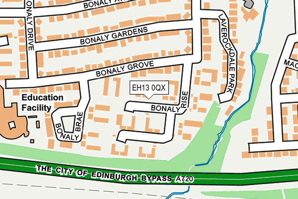 EH13 0QX map - OS OpenMap – Local (Ordnance Survey)