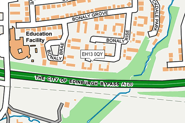 EH13 0QY map - OS OpenMap – Local (Ordnance Survey)