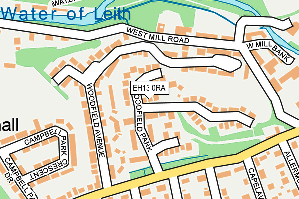 EH13 0RA map - OS OpenMap – Local (Ordnance Survey)