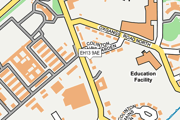 EH13 9AE map - OS OpenMap – Local (Ordnance Survey)