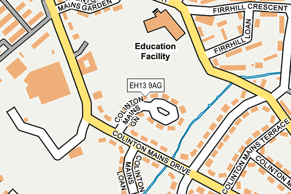 EH13 9AG map - OS OpenMap – Local (Ordnance Survey)