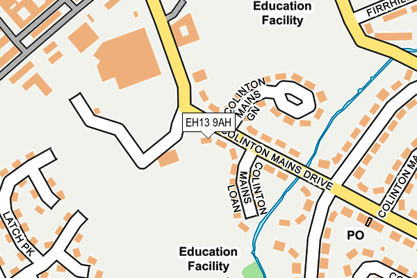 EH13 9AH map - OS OpenMap – Local (Ordnance Survey)