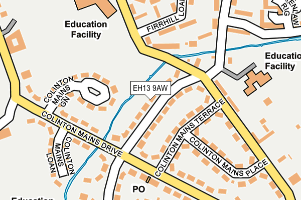 EH13 9AW map - OS OpenMap – Local (Ordnance Survey)