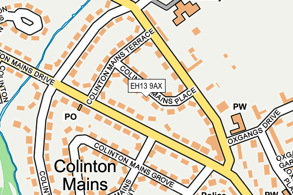 EH13 9AX map - OS OpenMap – Local (Ordnance Survey)
