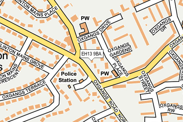 EH13 9BA map - OS OpenMap – Local (Ordnance Survey)