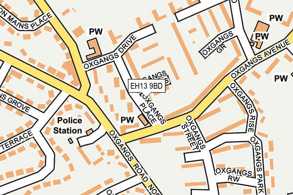 EH13 9BD map - OS OpenMap – Local (Ordnance Survey)