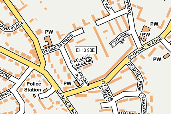 EH13 9BE map - OS OpenMap – Local (Ordnance Survey)