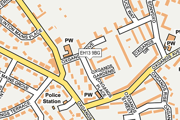 EH13 9BG map - OS OpenMap – Local (Ordnance Survey)