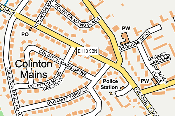 EH13 9BN map - OS OpenMap – Local (Ordnance Survey)