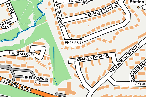 EH13 9BU map - OS OpenMap – Local (Ordnance Survey)