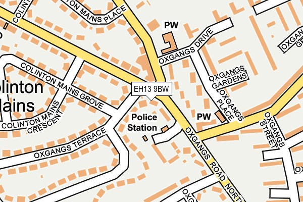 EH13 9BW map - OS OpenMap – Local (Ordnance Survey)