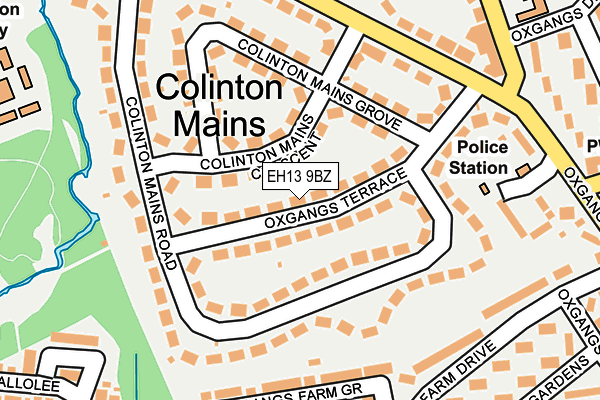 EH13 9BZ map - OS OpenMap – Local (Ordnance Survey)