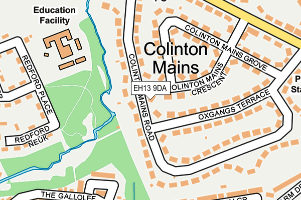 EH13 9DA map - OS OpenMap – Local (Ordnance Survey)