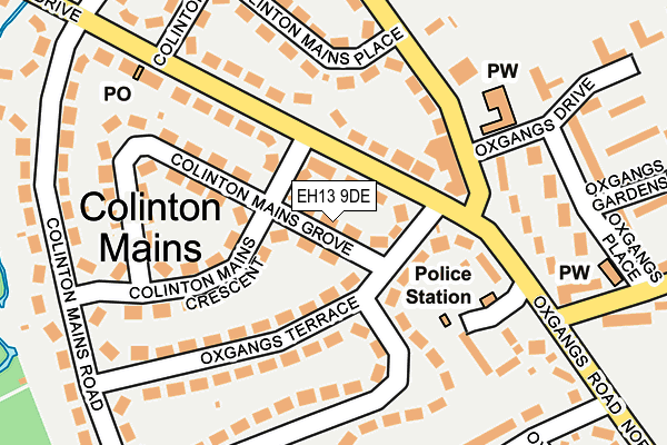 EH13 9DE map - OS OpenMap – Local (Ordnance Survey)